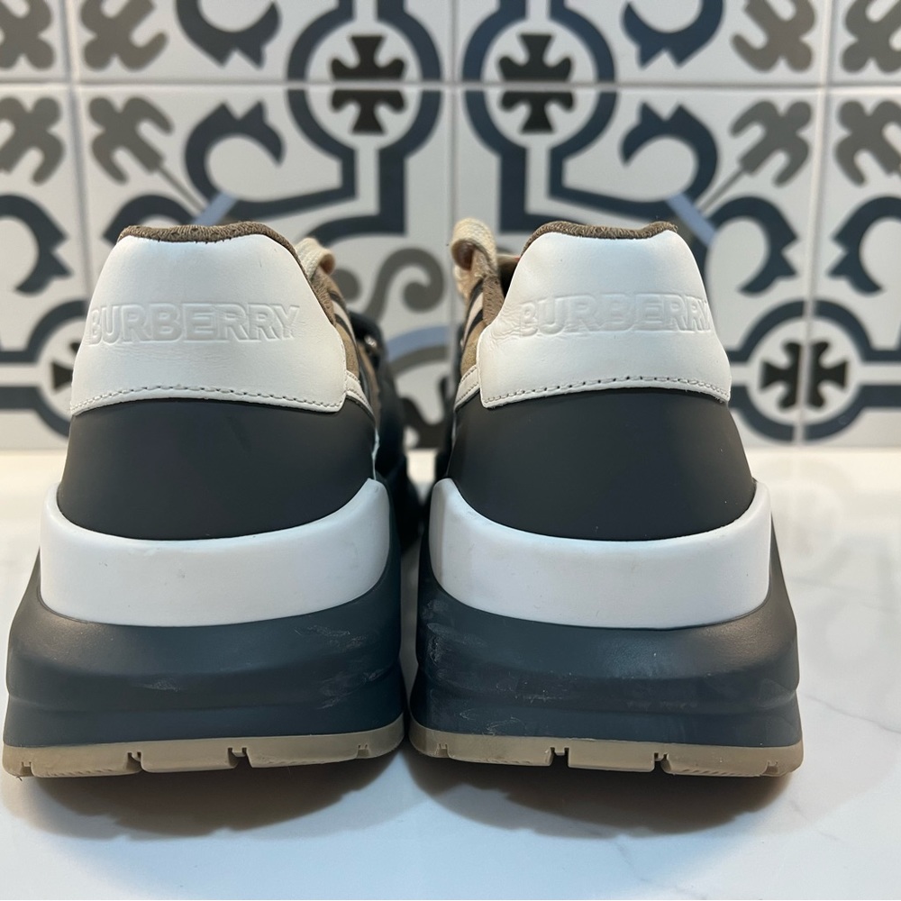 Burberry Beige Check Ramsay Sneakers, Size 42 (US 9) - Picture 6 of 6